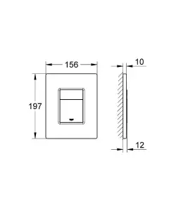 Black Wall Hung Toilet WC Pan with GROHE 1.13m Concealed Cistern Dual Flush  Frame - Cool Sunrise