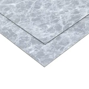 24pcs Self Adhesive PVC Floor Tiles Waterproof Square 3D Marble Effect Vinyl Floor Covering 5m²