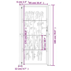 Phokas Metal Gate Anthracite / 180" H x 105" W x 3.9" D