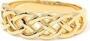 Gold Sterling Silver Irish Celtic Ring Engravable Irish Made