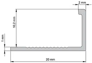 Diall 10mm Straight Aluminium External edge tile trim