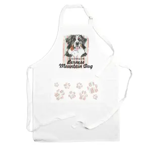 Purely Home Bernese Mountain Dog Apron - Novelty Kitchen Gift for Dog Lovers