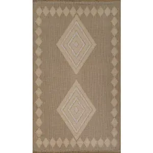 KEYURI Machine Washable Jute Boho Area Rug 79 x 152 cm