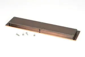 From The Anvil Polished Bronze 250mm Plain Rectangular Pull