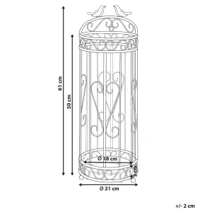 Metal Umbrella Stand Black AMBOISE