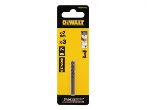 DEWALT Black and Gold HSS Drill Bits 1.5mm Pack of 3