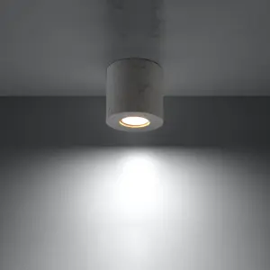 Orbis Concrete Grey 1 Light Classic Ceiling Light