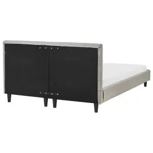 EU Double Size Bed Light Grey FITOU