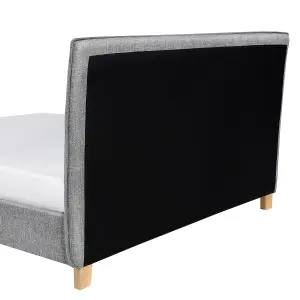 Fabric EU King Size Bed Grey SENNEZ