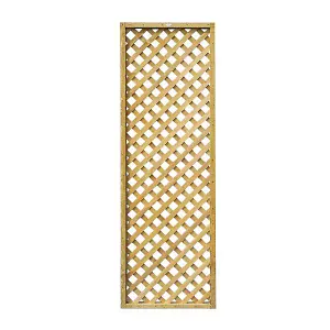 Forest Garden 6ft Diamond European softwood Trellis panel (W)61cm x (H)183cm