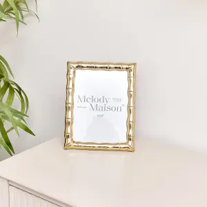 Melody Maison Gold Bamboo Photo Frame - 6 x 8