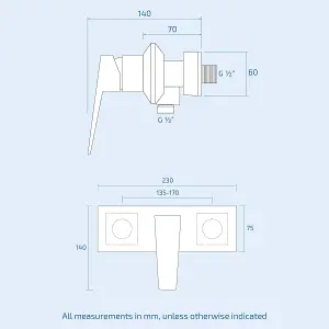 Nes Home Drayton Bathroom Exposed Thermostatic Mixer Shower Tap & Handset