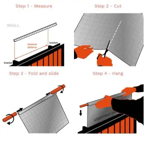 Radflek Radiator Reflector Panels - 5 Sheets, Foil - Energy & Heat saving. Cut to size