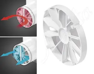 Bathroom Extractor Fan 100mm with Pull Cord Switch Shutter Valve