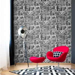 Marvel Mono Novelty Pearl effect Embossed Wallpaper