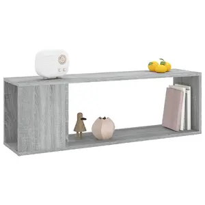 vidaXL TV Cabinet Grey Sonoma 100x24x32 cm Engineered Wood