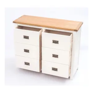 Lovere 6 Drawer Chest of Drawers Bras Drop Handle