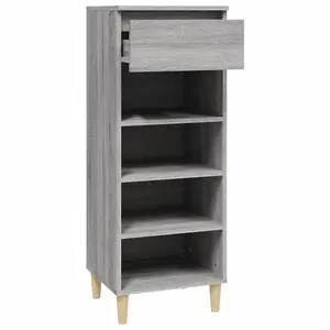 Berkfield Shoe Cabinet Grey Sonoma 40x36x105 cm Engineered Wood