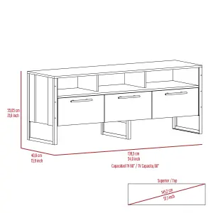 Brooklyn, wide screen TV rack with 3 doors