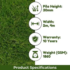 Boundary 30mm Outdoor Artificial Grass,Pet-Friendly Outdoor Artificial Grass-5m(16'4") X 4m(13'1")-20m²