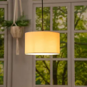 ValueLights Reni Natural Fabric Small Ceiling Pendant Lamp Shade