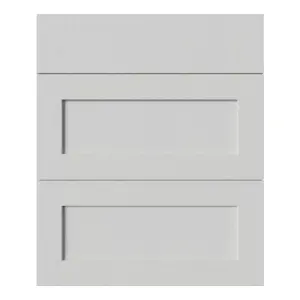 Tydeman Matt grey Shaker 3 drawer cabinet front (H)720mm (W)597mm (T)20mm