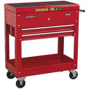 Durable Mobile Tool and Parts Trolley - Steel Red Storage Solution 770mm x 370mm x 830mm