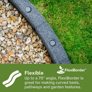 FlexiBorder Terracotta 6 x 1m Flexible Garden Edging for Garden Borders - Lawn Edging for Pathways and Landscaping