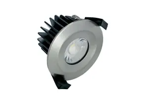 Luminosa LED IP65 Fire Rated Downlight Recessed Spotlight 6W 3000K 430lm Dimmable bezel Satin Nickel IP65