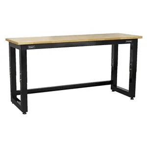 Sealey Steel Adjustable Workbench with Wooden Worktop 1830mm - Heavy-Duty APMS22