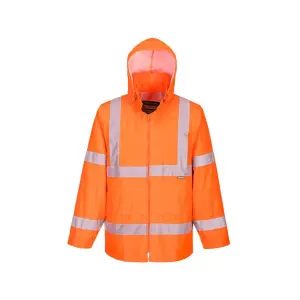 Portwest H440 Hi-Vis Rain Jacket - Orange - L