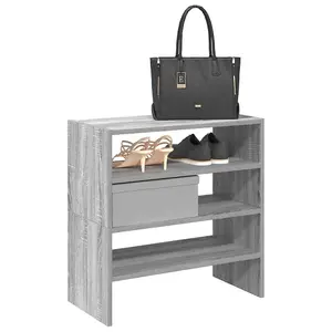 Berkfield Shoe Racks 2 pcs Stackable Grey Sonoma 60x30x30.5 cm