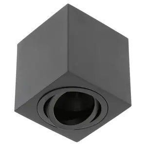 CGC SASHA Black Square Surface Mount Tilt Ceiling Spotlight