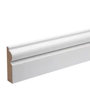 White MDF Torus Architrave (L)2180mm (W)69mm (T)18mm, Pack of 5