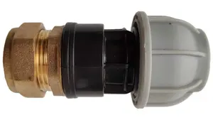 mdpe fittings to copper pipe connectors (25mm straight-22mm copper)