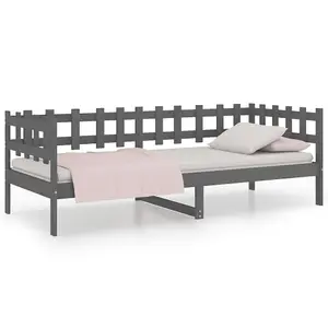 Berkfield Day Bed Grey 80x200 cm Solid Wood Pine