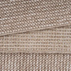 Neutral Minimalistic Cream Beige Boucle Textured Soft Area Rug 160cm x 230cm