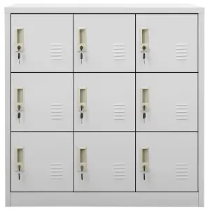 Berkfield Locker Cabinets 2 pcs Light Grey 90x45x92.5 cm Steel