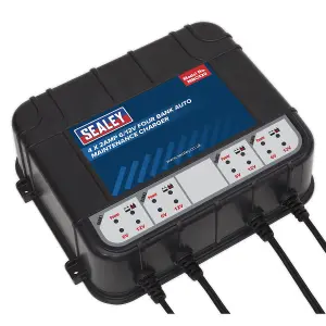 Sealey Four Bank 6/12V 8A (4 x 2A) Auto Maintenance Charger MBC420