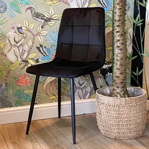 Eyre Upholstered Dining Chair Black