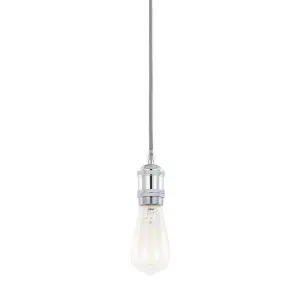 Luminosa Modern Hanging Pendant Lamp Holders Chrome 1 Light , E27