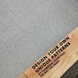 Self-Adhesive Vinyl Floor Tiles - 20 Pack for 20 ft² (1.8 m²) Coverage - Peel & Stick Vinyl Floor Tiles - Granite Terrazzo Effect