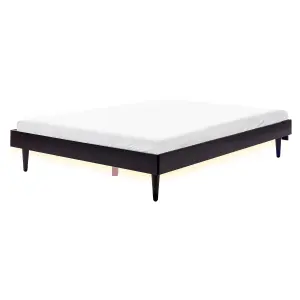 EU King Size Bed with LED Black TOUCY