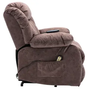 Fabric Massage Recliner Chair with Heat & Vibration for Elderly