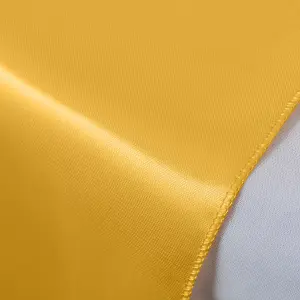 Neel Blue 11x 108 Inch Plain Satin Silk Table Runner, Gold