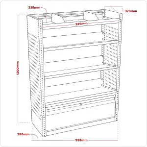 Sealey Modular Slanted Shelf Van Storage System APMSVCOMBO2