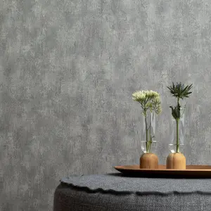 Galerie Air Collection Grey Industrial Effect Textured Wallpaper Roll