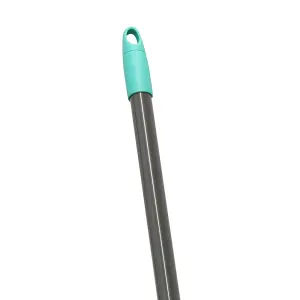 JVL Lightweight Outdoor Hard Bristle Sweeping Brush Broom, Turquoise/Grey