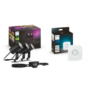 Philips Hue Lily Outdoor Spotlight Base Kit with Bridge Starter kit