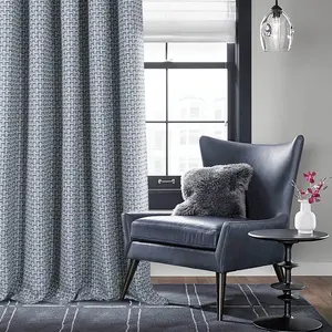 Home Curtains Gambia Jacquard Lined 90w x 72d" (229x183cm) Grey Eyelet Curtains (PAIR)